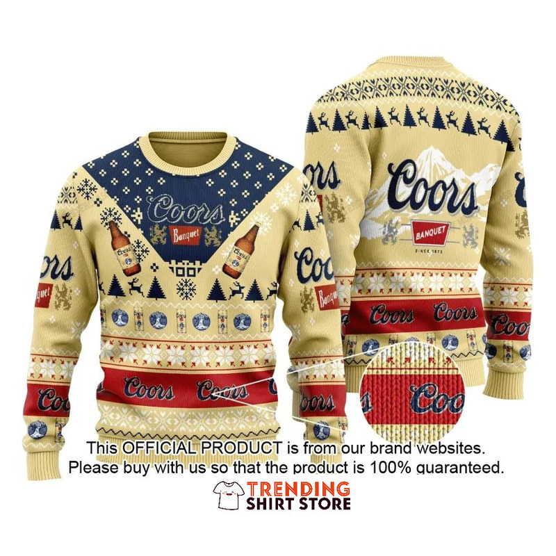 Coors Banquet Christmas Sweater Unusual Gift For Beer Drinkers