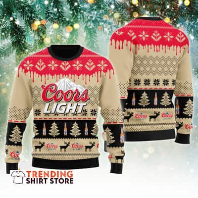 Coors Light Ugly Christmas Sweater Chevron Pattern