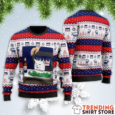 Cat Meme Hamm’s Beer Christmas Sweater