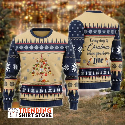 Everyday Is Christmas When You Have Miller Lite Ugly Sweater