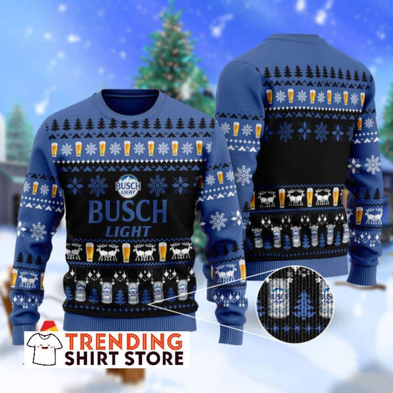 Geo Pattern Busch Light Ugly Christmas Sweater