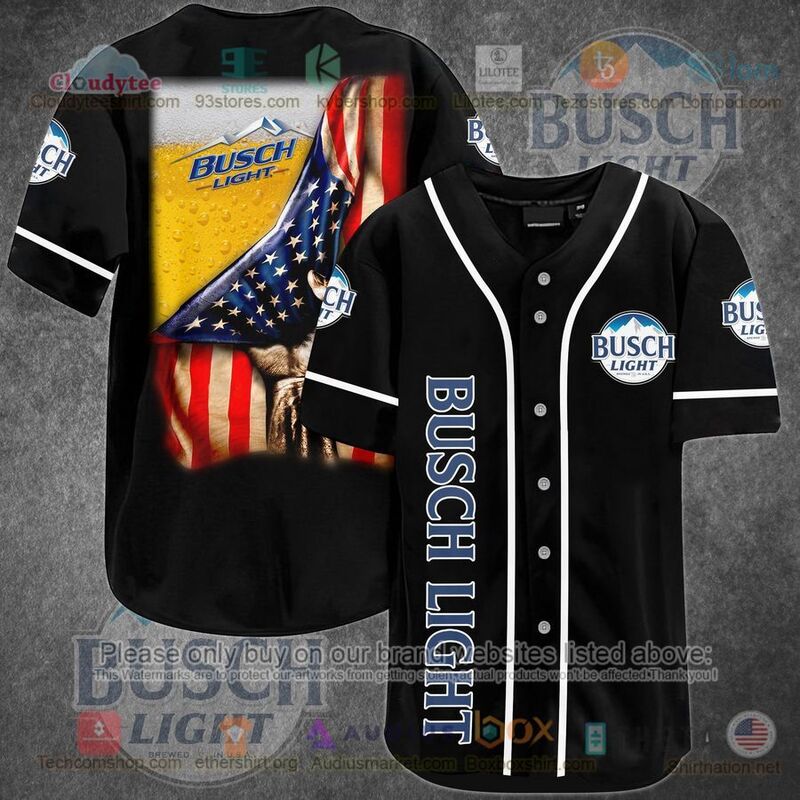 Busch Light Baseball Jersey United States Flag For Beer Lovers