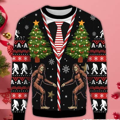 Vintage Bigfoot Ugly Christmas Sweater