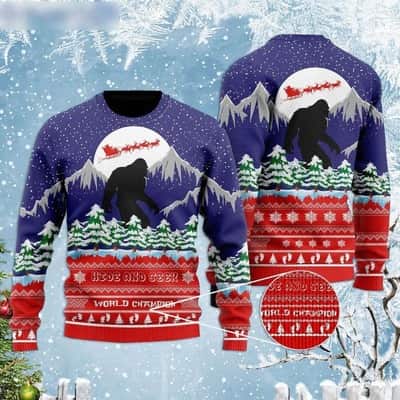 Hide And Seek Wold Champion Bigfoot Ugly Christmas Sweater