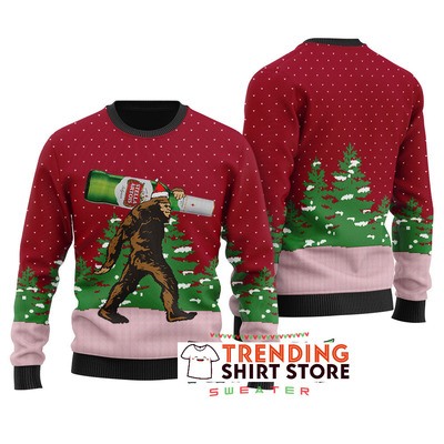 Funny Bigfoot Stella Artois Ugly Christmas Sweater