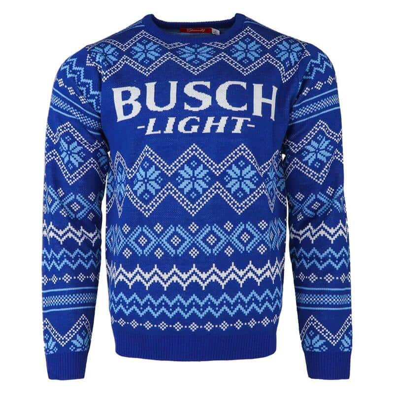 Busch Light Ugly Christmas Sweater Unusual Gift For Beer Drinkers