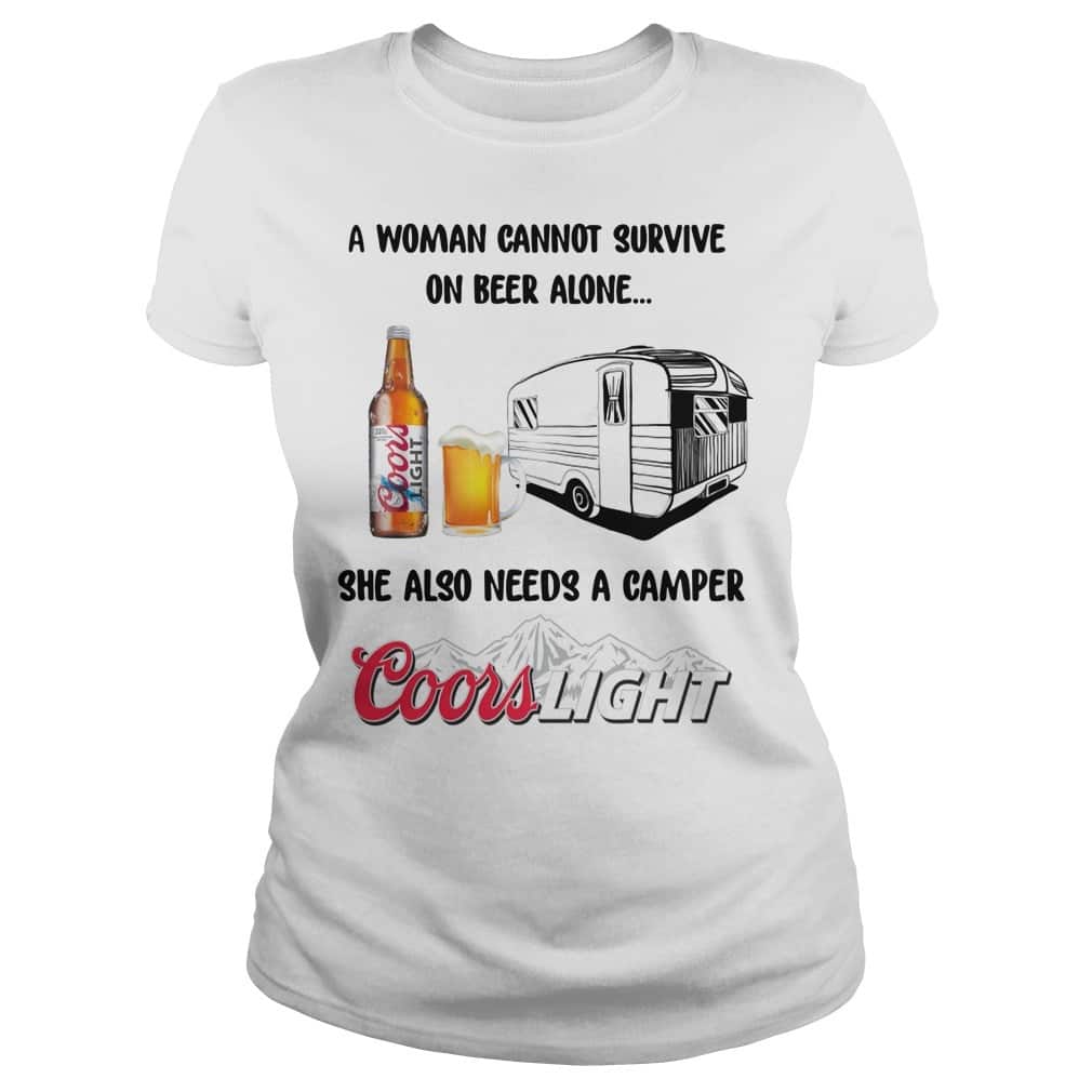 She Also Needs A Camper Coors Light T-Shirt