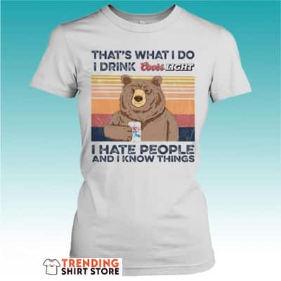 Vintage Bear That’s What I Do I Drink Coors Light T-Shirt