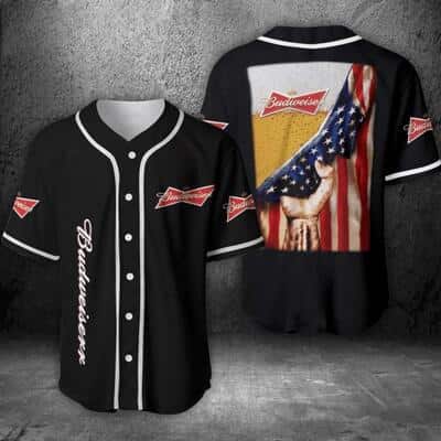Budweiser Baseball Jersey American Flag Independence Day