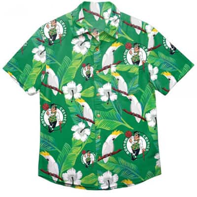 Boston Celtics Hawaiian Shirt Tropical Flower Summer