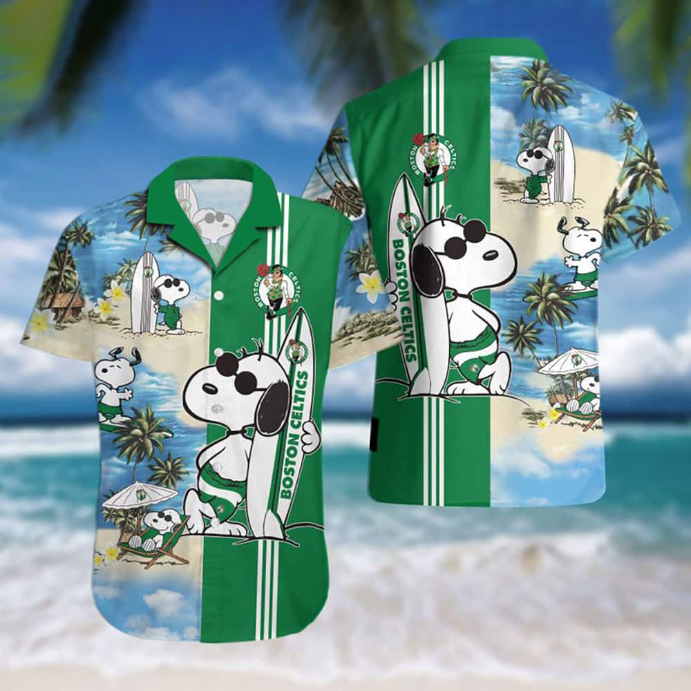 Funny Snoopy Boston Celtics Hawaiian Shirt