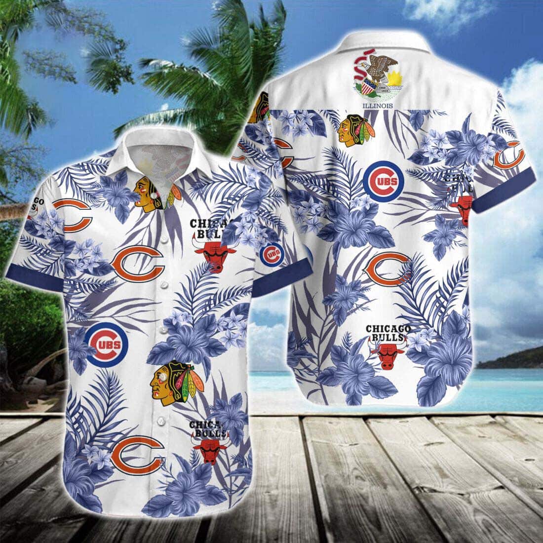 Retro Chicago Bulls Hawaiian Shirt Gift For Beach Lovers