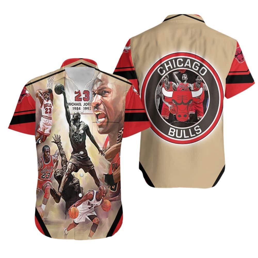 Michael Jordan 23 1984-1993 Chicago Bulls Hawaiian Shirt