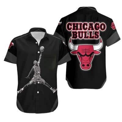 Michael Jordan Logo Chicago Bulls Hawaiian Shirt