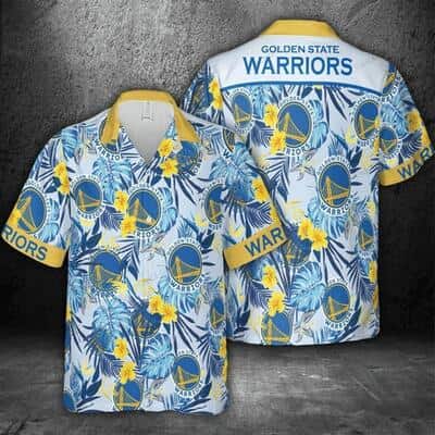 NBA Golden State Warriors Hawaiian Shirt Tropical Flora