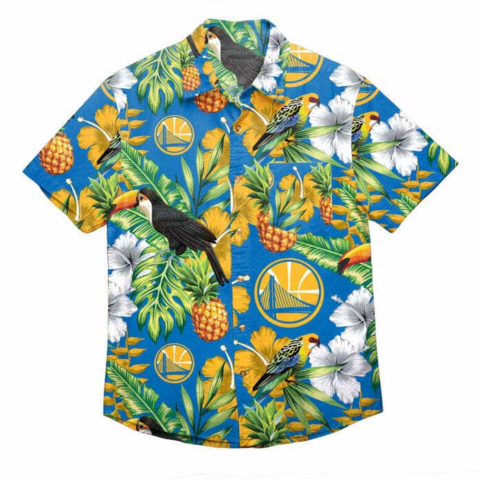 Golden State Warriors Hawaiian Shirt Tropical Plant For Beach Lovers