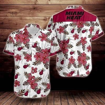 Miami Heat Hawaiian Shirt Tropical Flower Birthday Gift For Beach Lovers