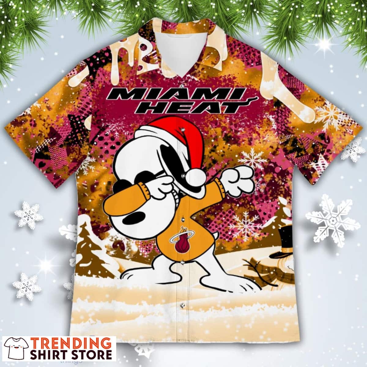 Funny Snoopy Miami Heat Hawaiian Shirt For Basketball Lovers