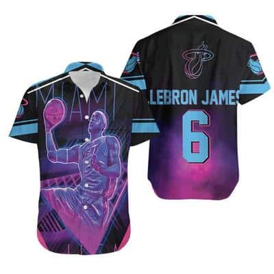 Lebron James 6 Miami Heat Hawaiian Shirt Gift For Basketball Fans