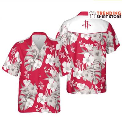 Houston Rockets Hawaiian Shirt Tropical Flora For Beach Lovers
