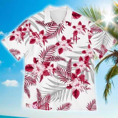 Houston Rockets Hawaiian Shirt Tropical Flower Patterns