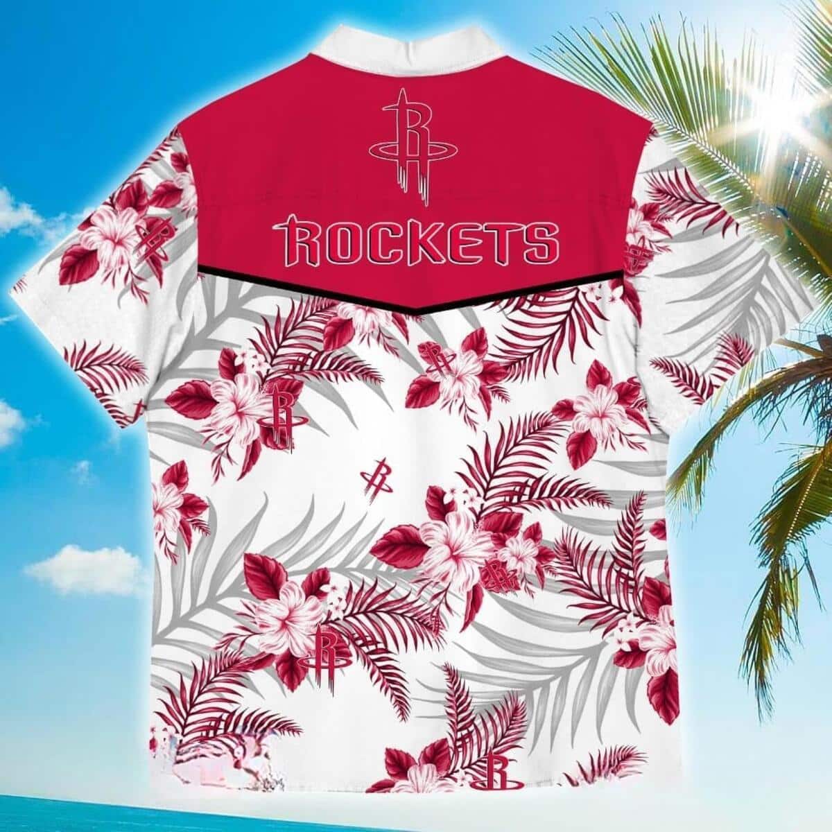 Houston Rockets Hawaiian Shirt Tropical Flower Patterns