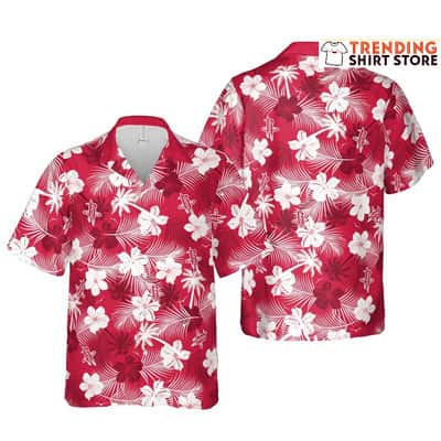 Houston Rockets Hawaiian Shirt Hibiscus Flower Gift For Beach Lovers