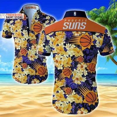 NBA Phoenix Suns Hawaiian Shirt Tropical Flora Beach Lovers Gift