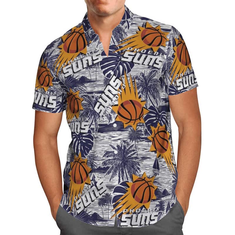 Vintage Phoenix Suns Hawaiian Shirt Birthday Gift For Basketball Players