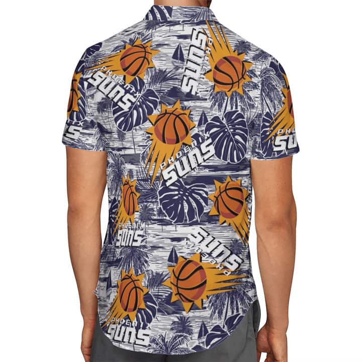 Vintage Phoenix Suns Hawaiian Shirt Birthday Gift For Basketball Players