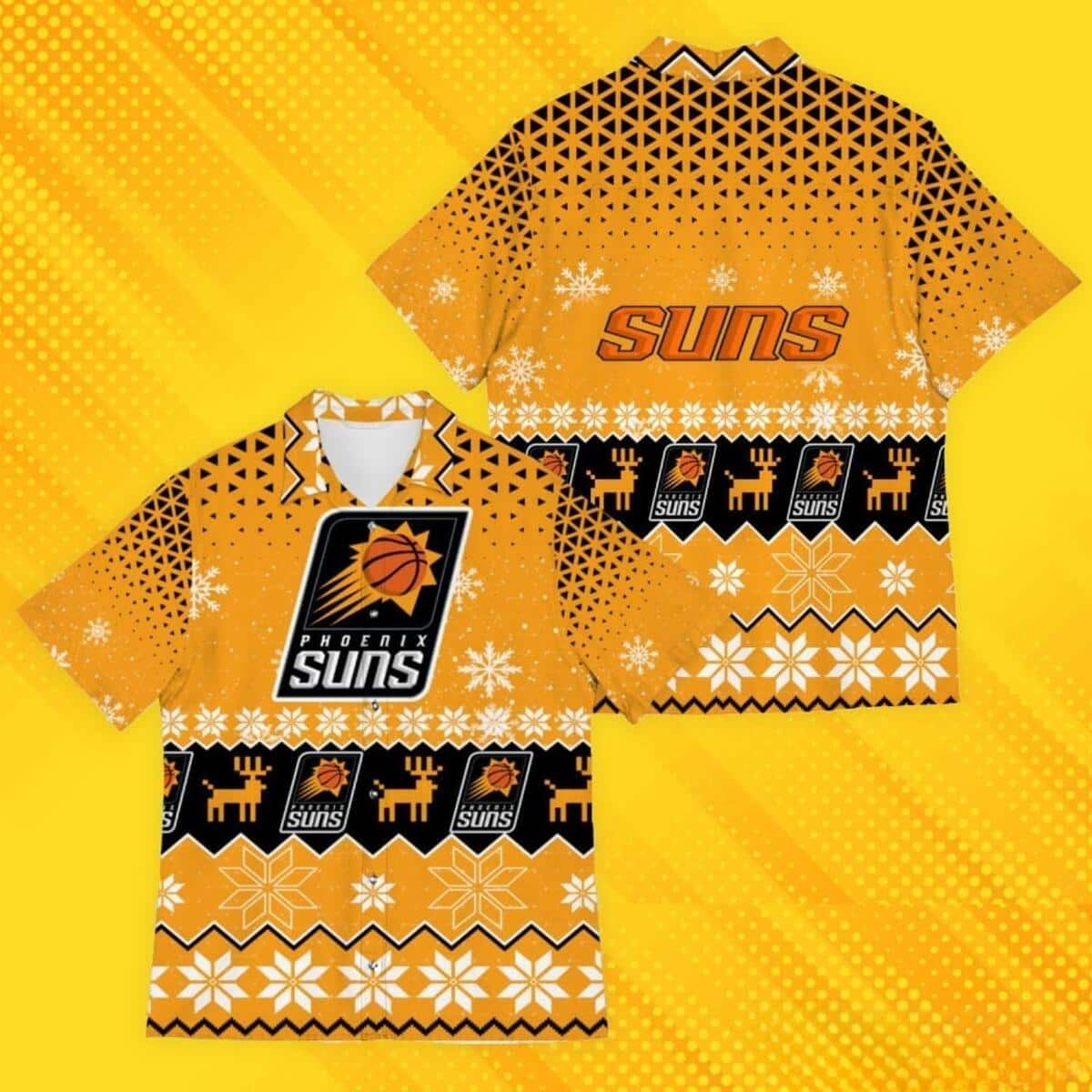 Phoenix Suns EL Valle On Orange Background Print Short Sleeve Hawaiian Shirt  Summer Gift - Banantees