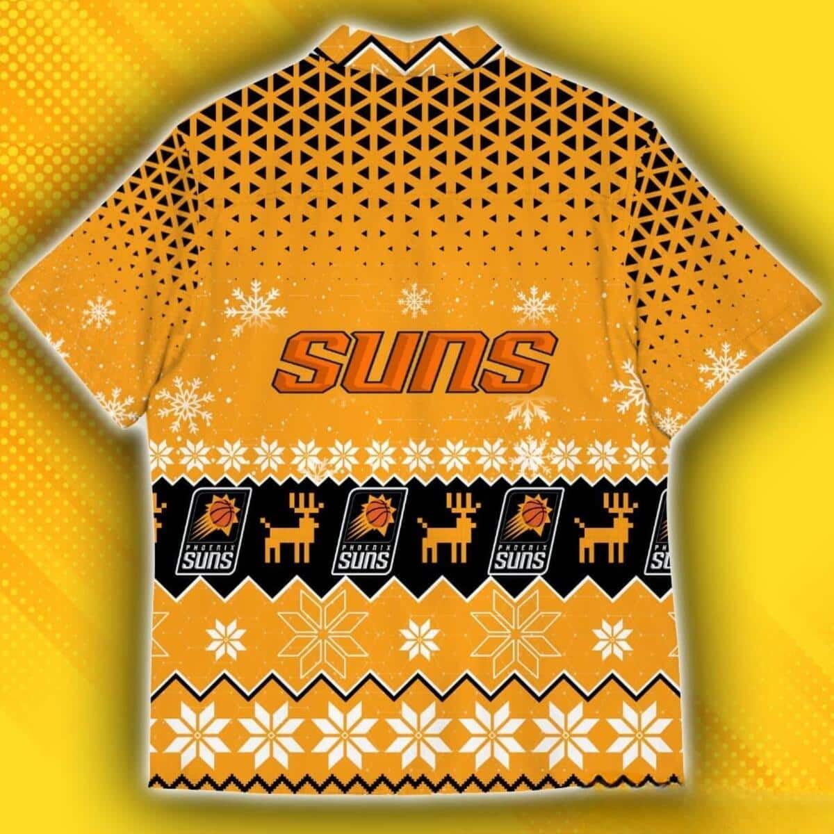 Phoenix Suns Hawaiian Shirt Snowflake Pattern For Basketball Lovers