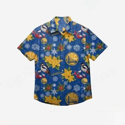 Golden State Warriors Mistletoe Hawaiian Shirt