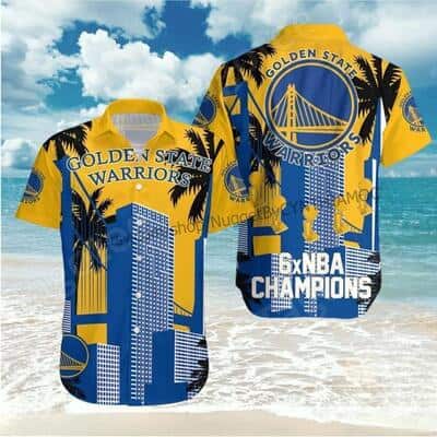 Golden State Warriors Hawaiian Shirt 6 NBA Champions