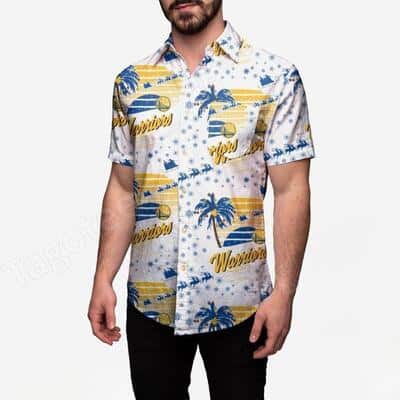 Golden State Warriors Hawaiian Shirt Winter Tropical