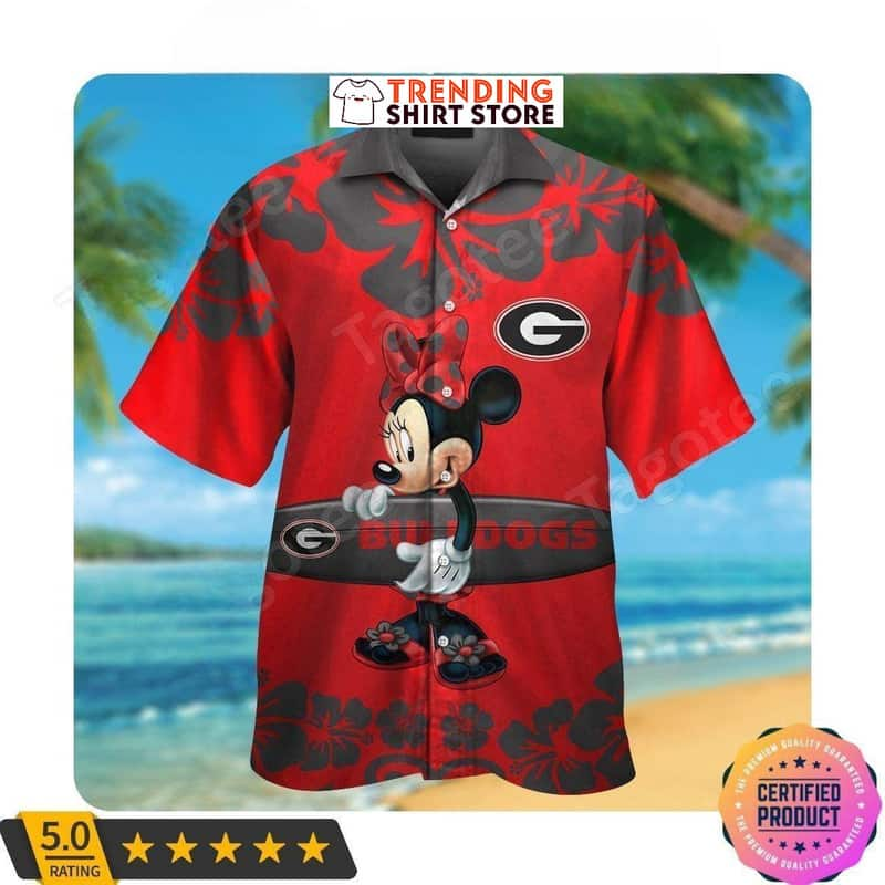 Minnie Mouse Georgia Bulldogs UGA Hawaiian Shirt