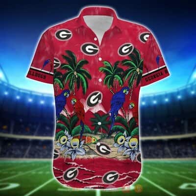 Parrot Georgia Bulldogs UGA Hawaiian Shirt Best Gift For Football Lovers