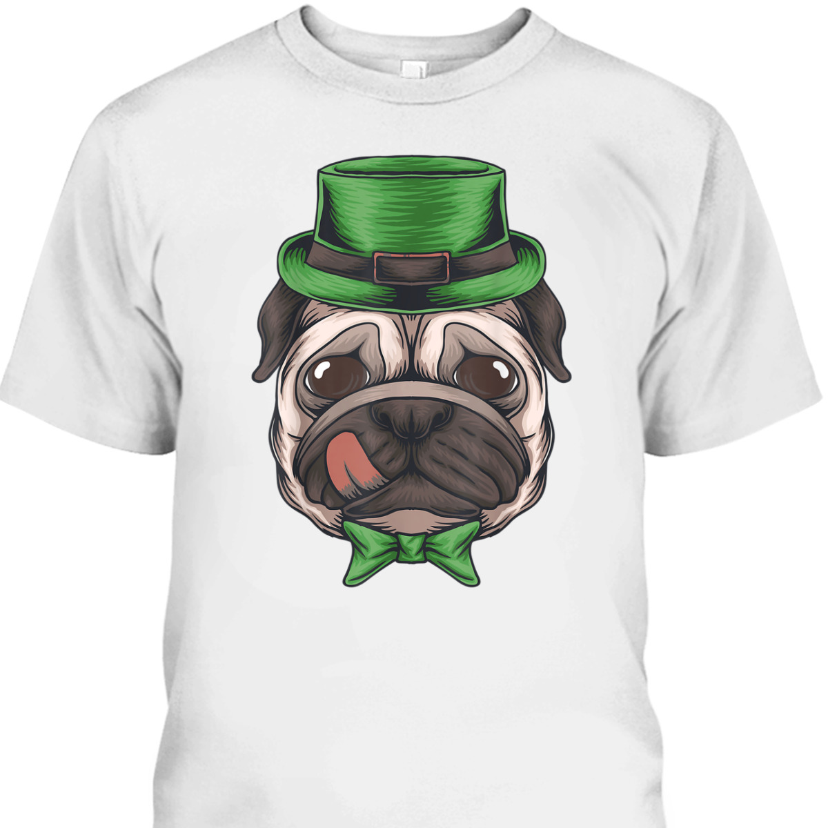 Pug Leprechaun St Patricks Day Dog Boys Men Irish Shamrock T-Shirt