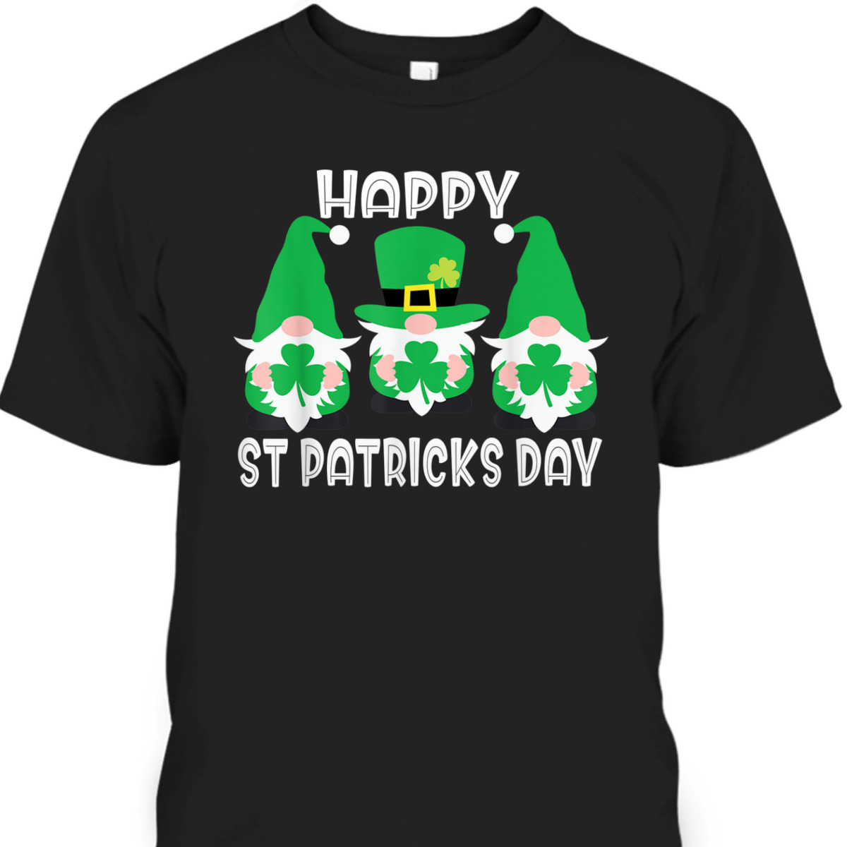 Happy St Patrick's Day Three Gnomes Irish Shamrock Leprechaun T-Shirt