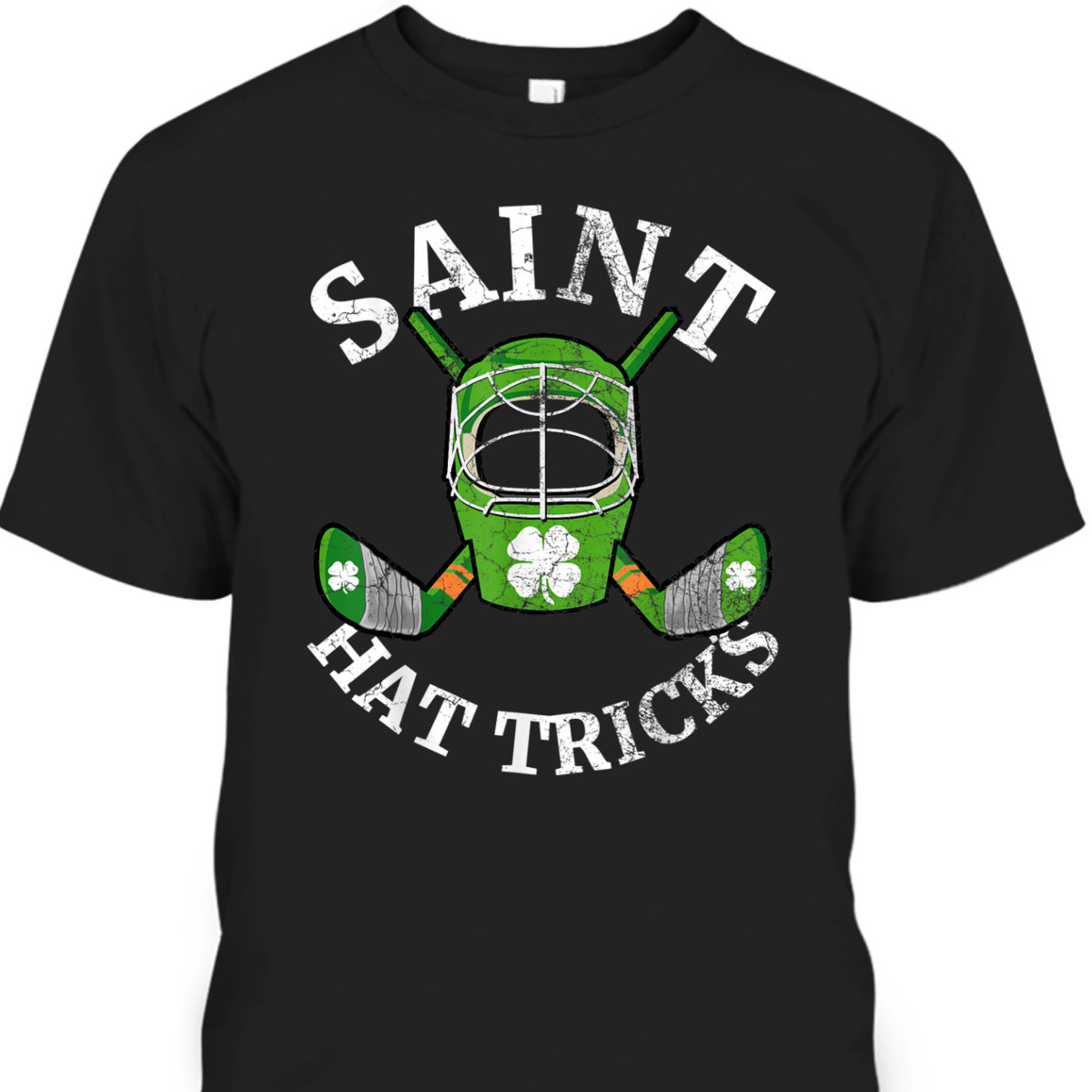 Saint Hat Tricks Hockey Shamrock St Patrick's Day T-Shirt