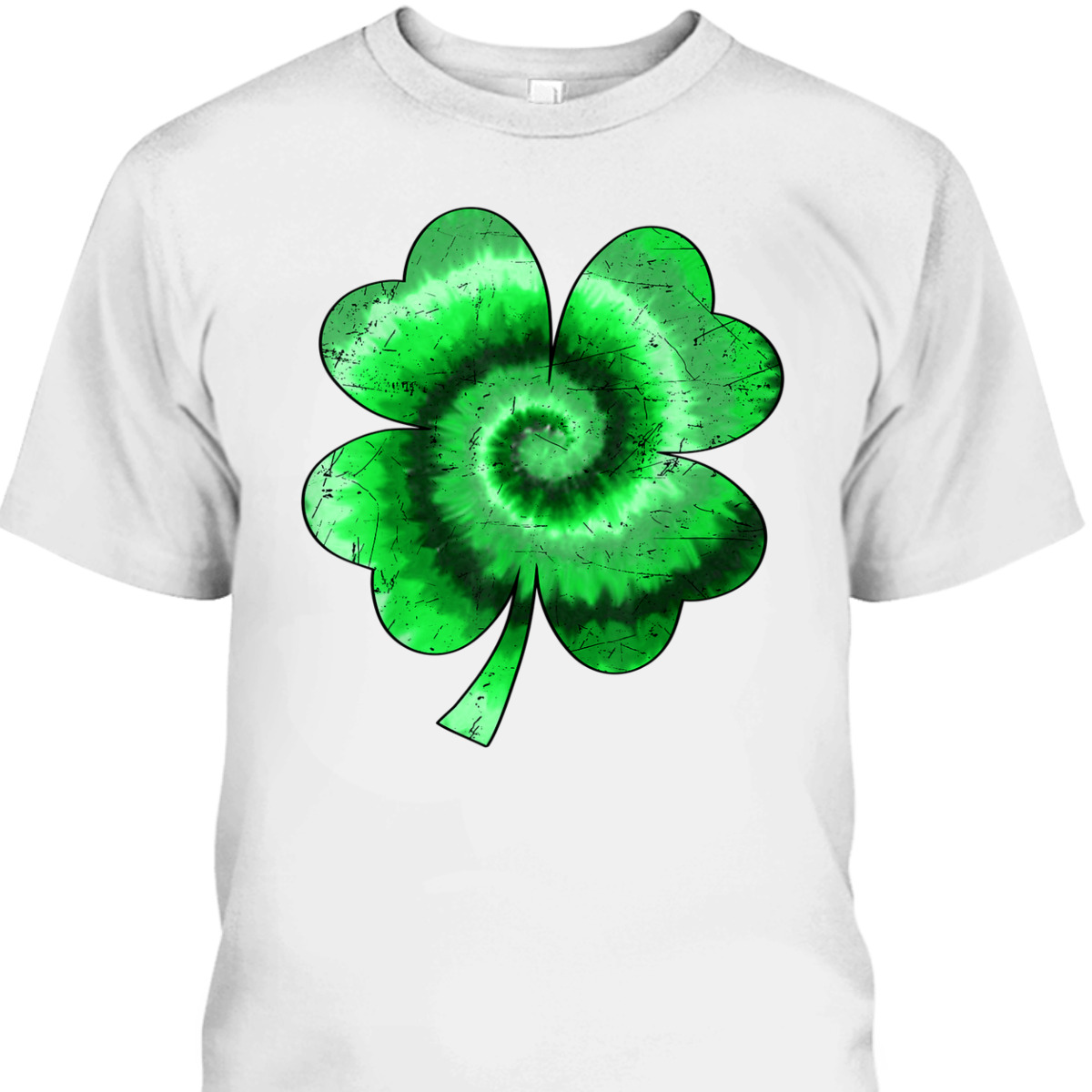 St Patrick's Day T-Shirt Irish Shamrock Tie Dye Pattern