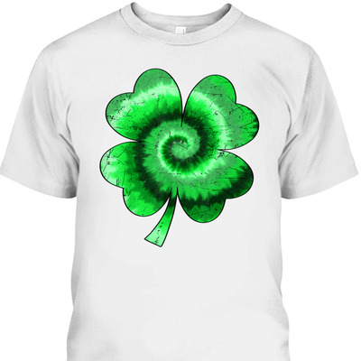 St Patrick’s Day T-Shirt Irish Shamrock Tie Dye Pattern