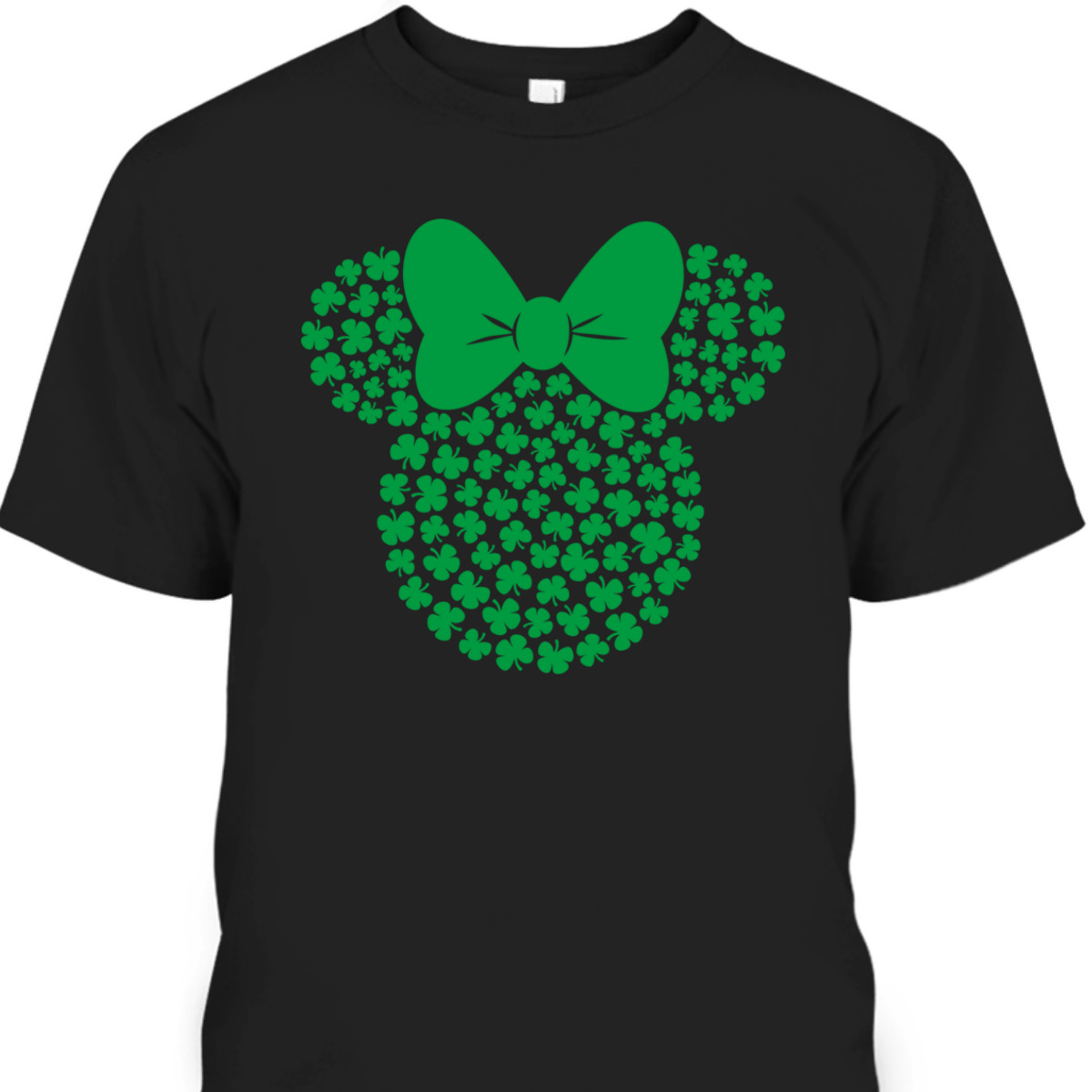 Disney Minnie Mouse Icon Green Shamrocks St Patrick's Day T-Shirt