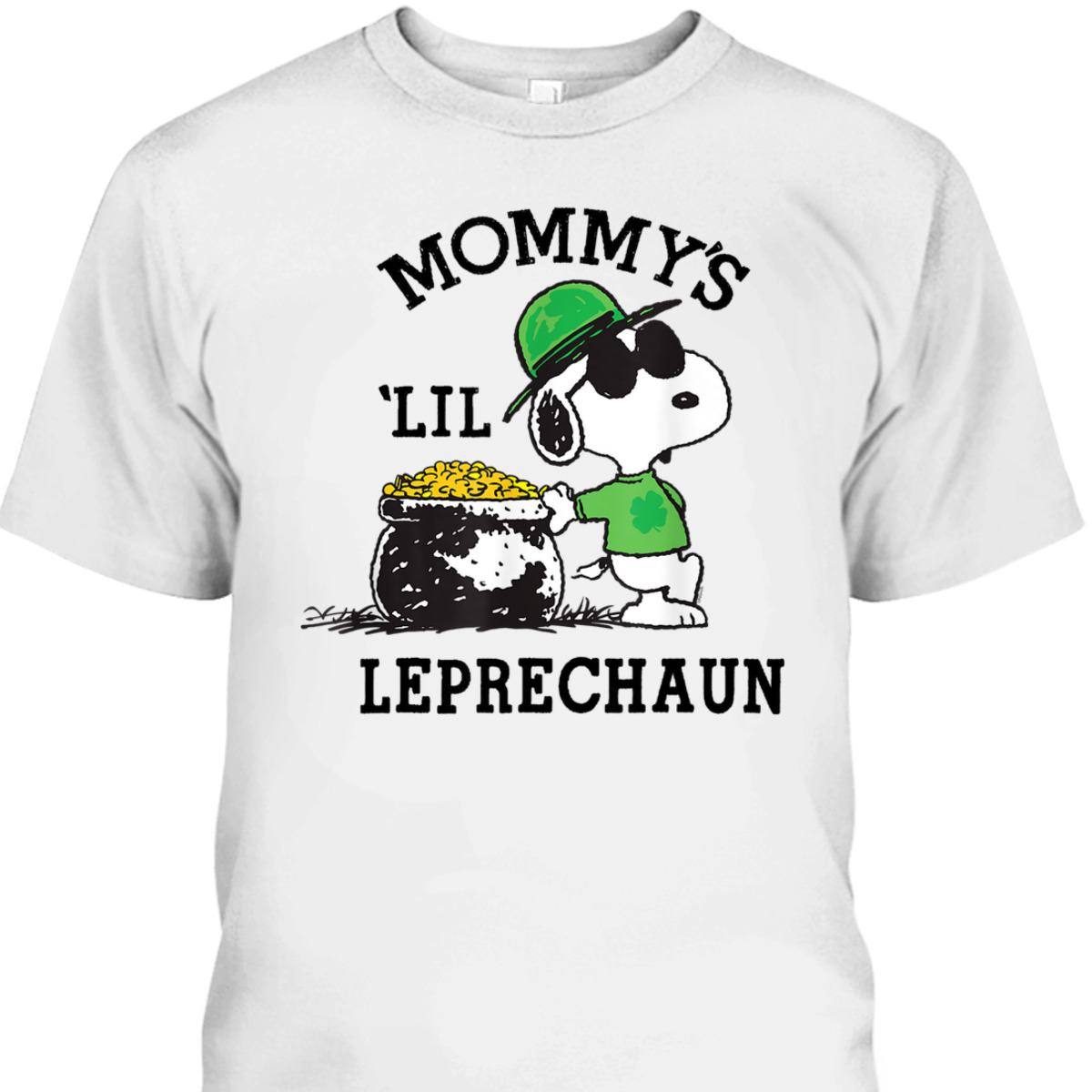 Peanuts Snoopy St Patrick's Day T-Shirt Mommy's Lil Leprechaun