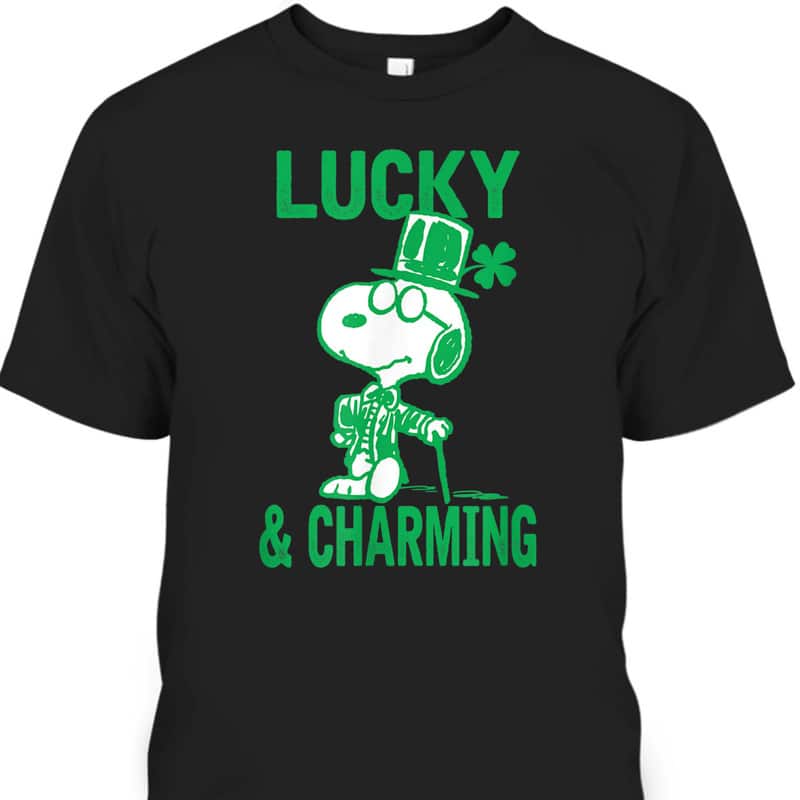 Peanuts Snoopy St Patrick's Day T-Shirt Lucky & Charming