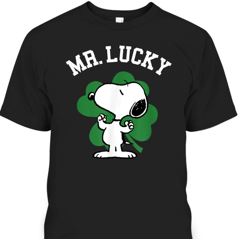 Peanuts Snoopy St Patrick's Day T-Shirt Mr Lucky Gift For Disney Lovers
