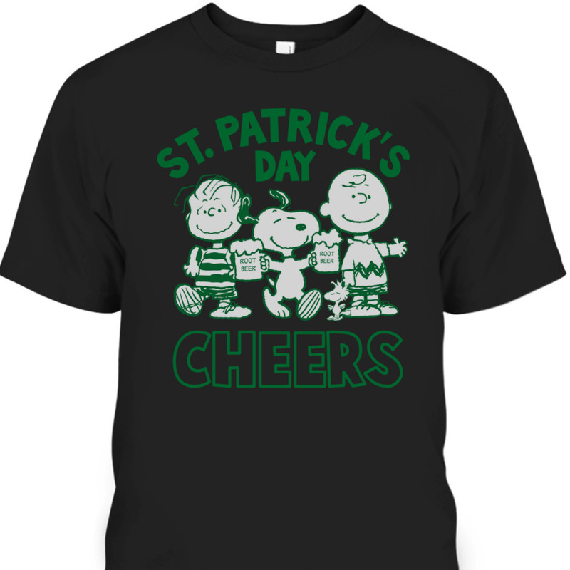 Peanuts Snoopy St Patrick's Day Charlie Brown Cheers T-Shirt