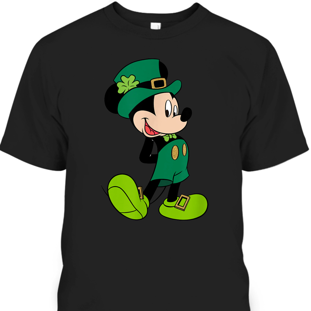 Disney St Patrick's Day T-Shirt Mickey Leprechaun Green