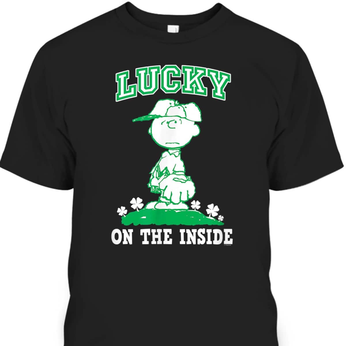 Peanuts Charlie Brown St Patrick's Day T-Shirt Lucky On The Inside