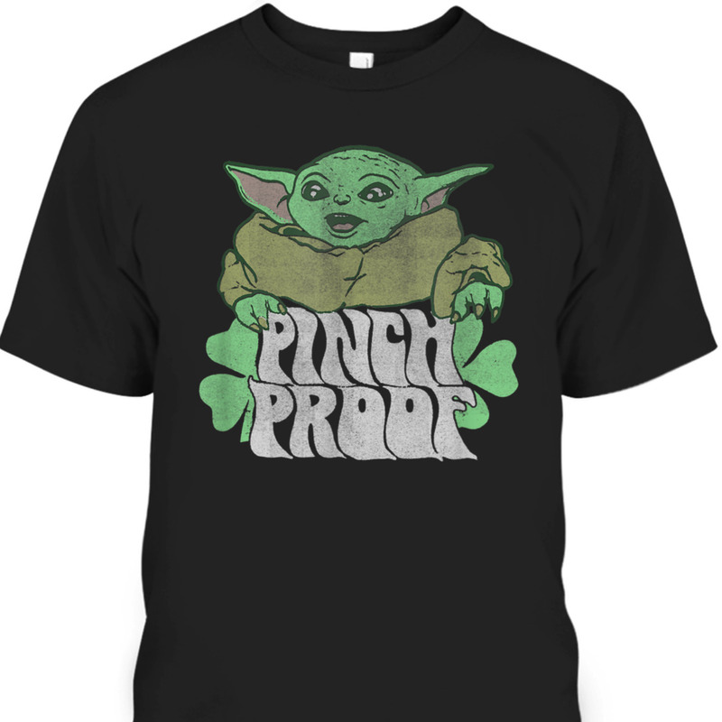 Grogu Star Wars St Patrick's Day T-Shirt Pinch Proof